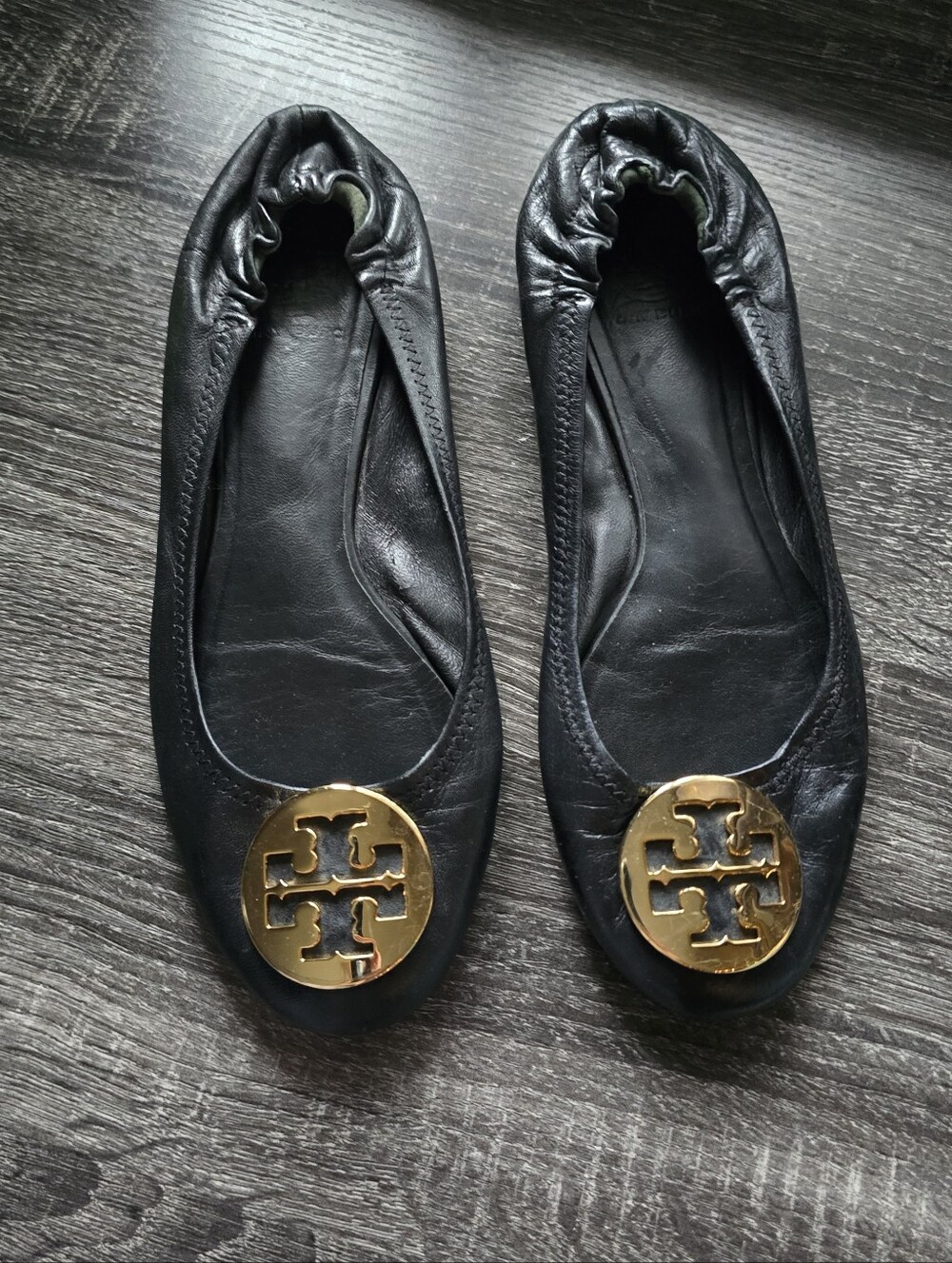 Tory Burch Minnie Travel Ballet Flats Metal Logo